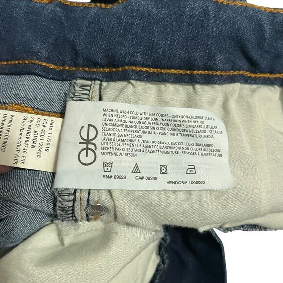 Gloria Vanderbilt Womens Jeans Size 10 Kick Boot Crop Mid Rise Dark Wash Zip Fly - Picture 9 of 14